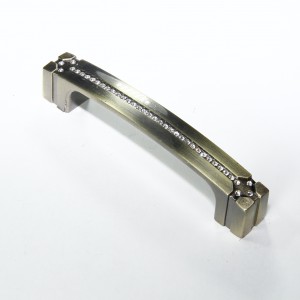 71033 Ручка-скоба с кристаллами бронза CRL18-96 ВА